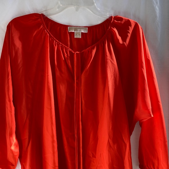 Michael Kors Coral Peasant Style - Shirt - Top - Blouse Size: Medium - Picture 6 of 13